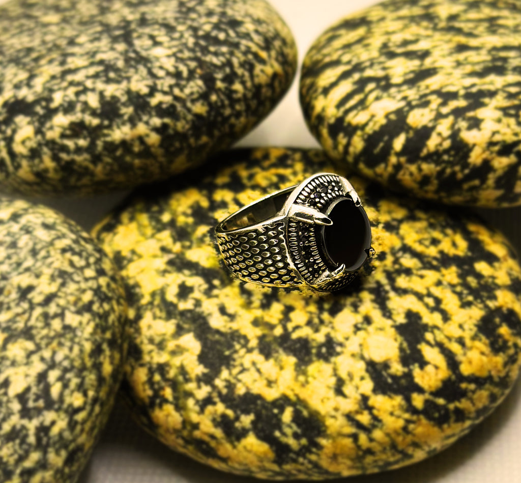 Sterling Silver Turkish Signet Ring (Pure Chandi 925)