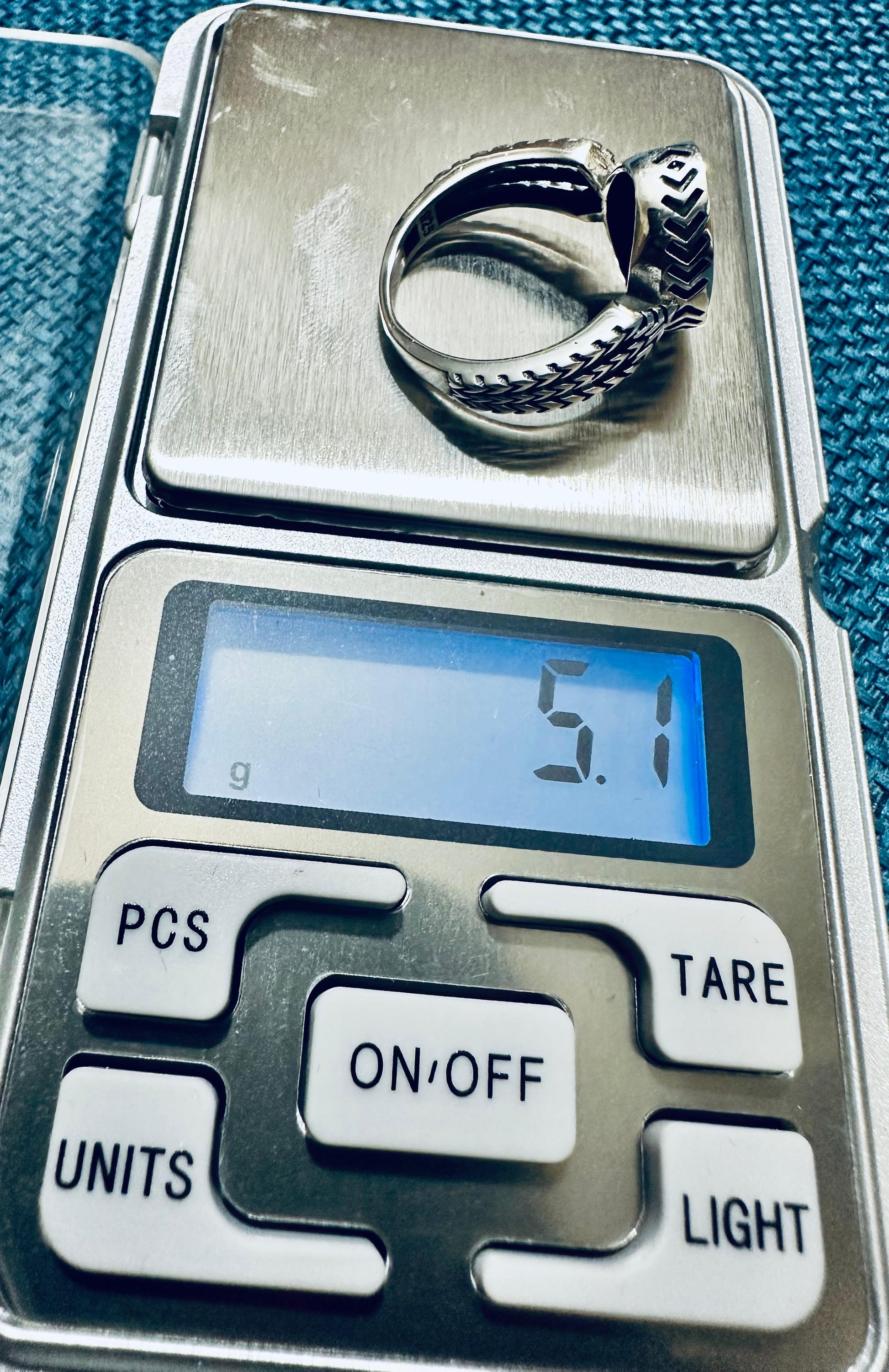 Ottoman Crescent Sword Ring (Pure Chandi 925)