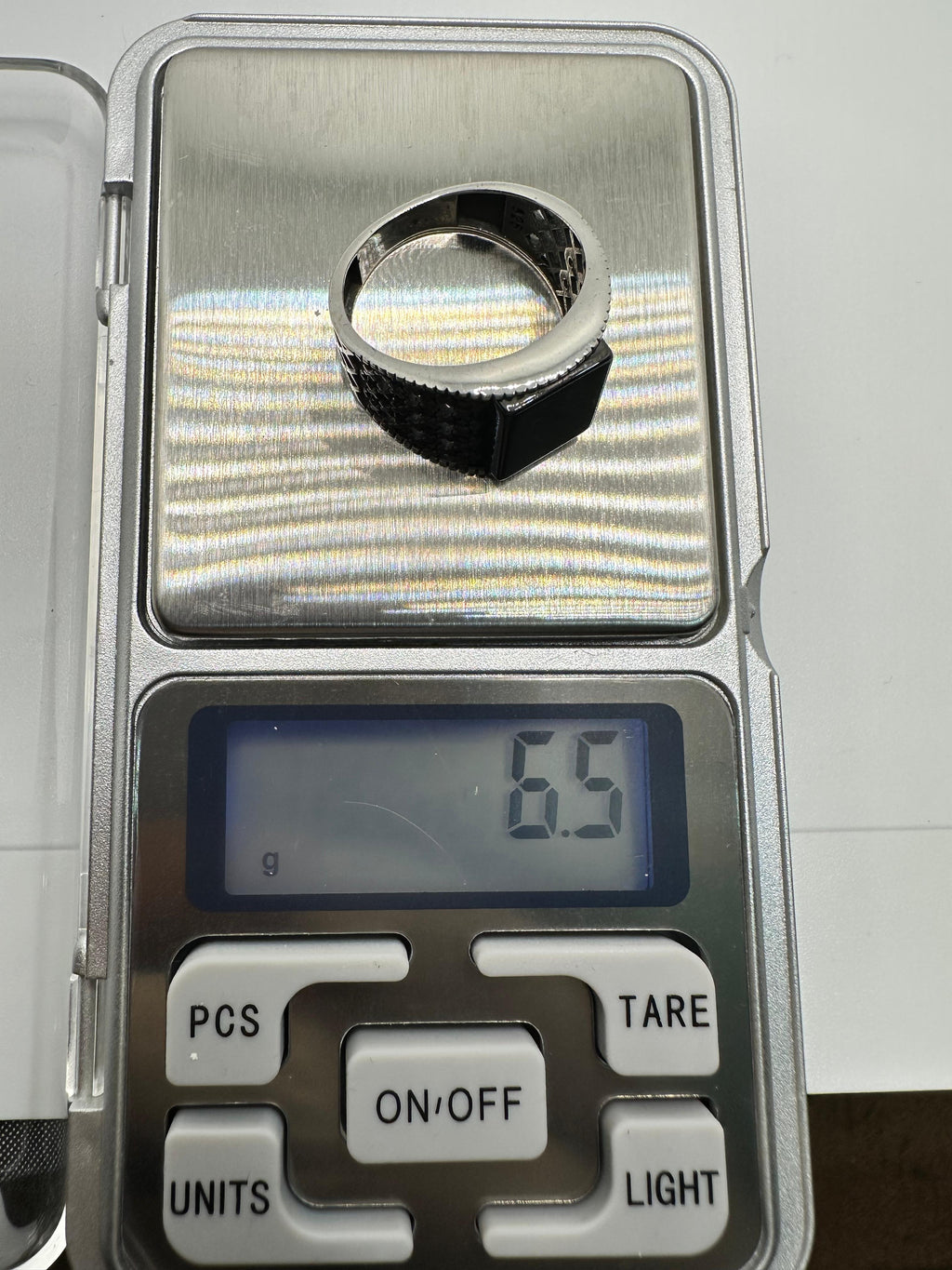 Black Onyx Ring (Pure Chandi 925)