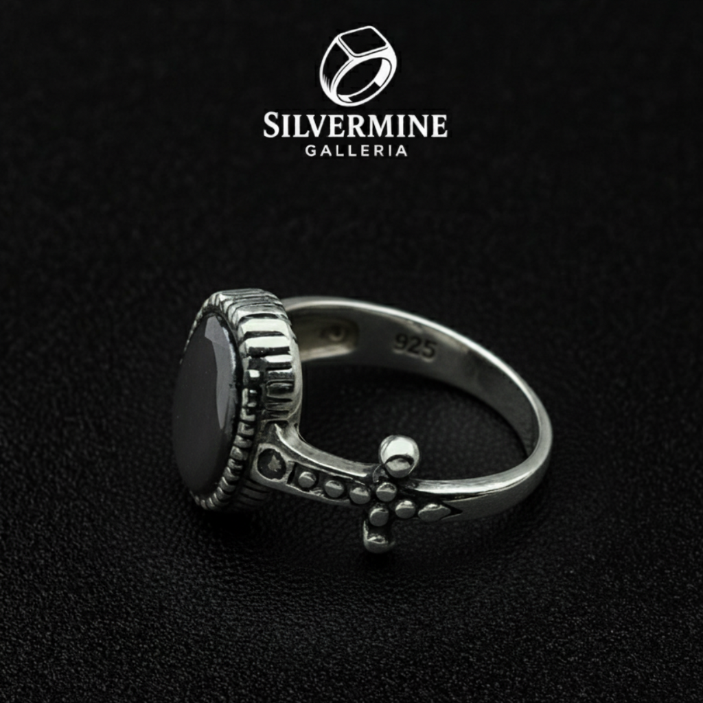 Turkish Warrior's Stone Ring (Pure Chandi 925)