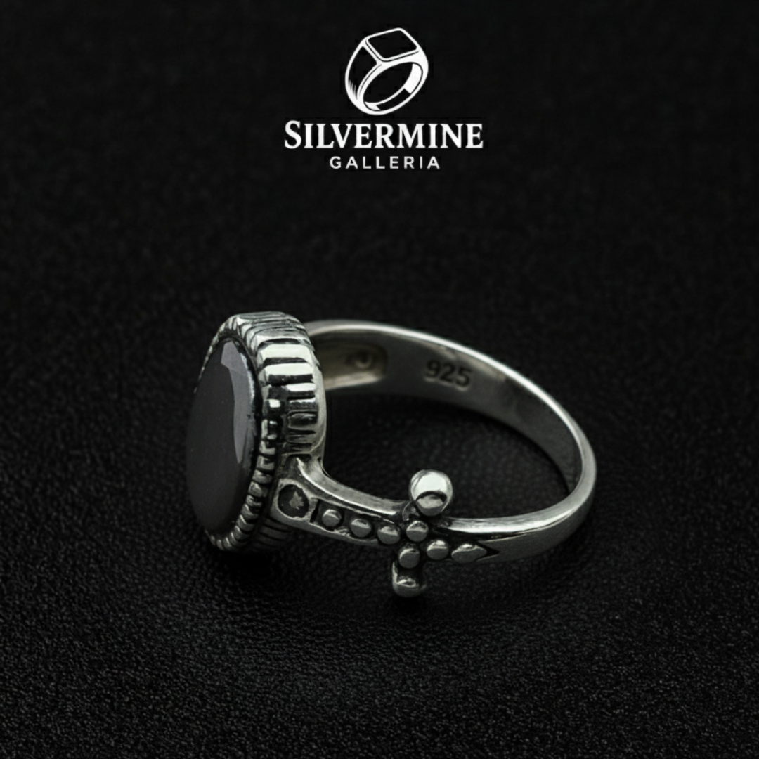 Turkish Warrior's Stone Ring (Pure Chandi 925)