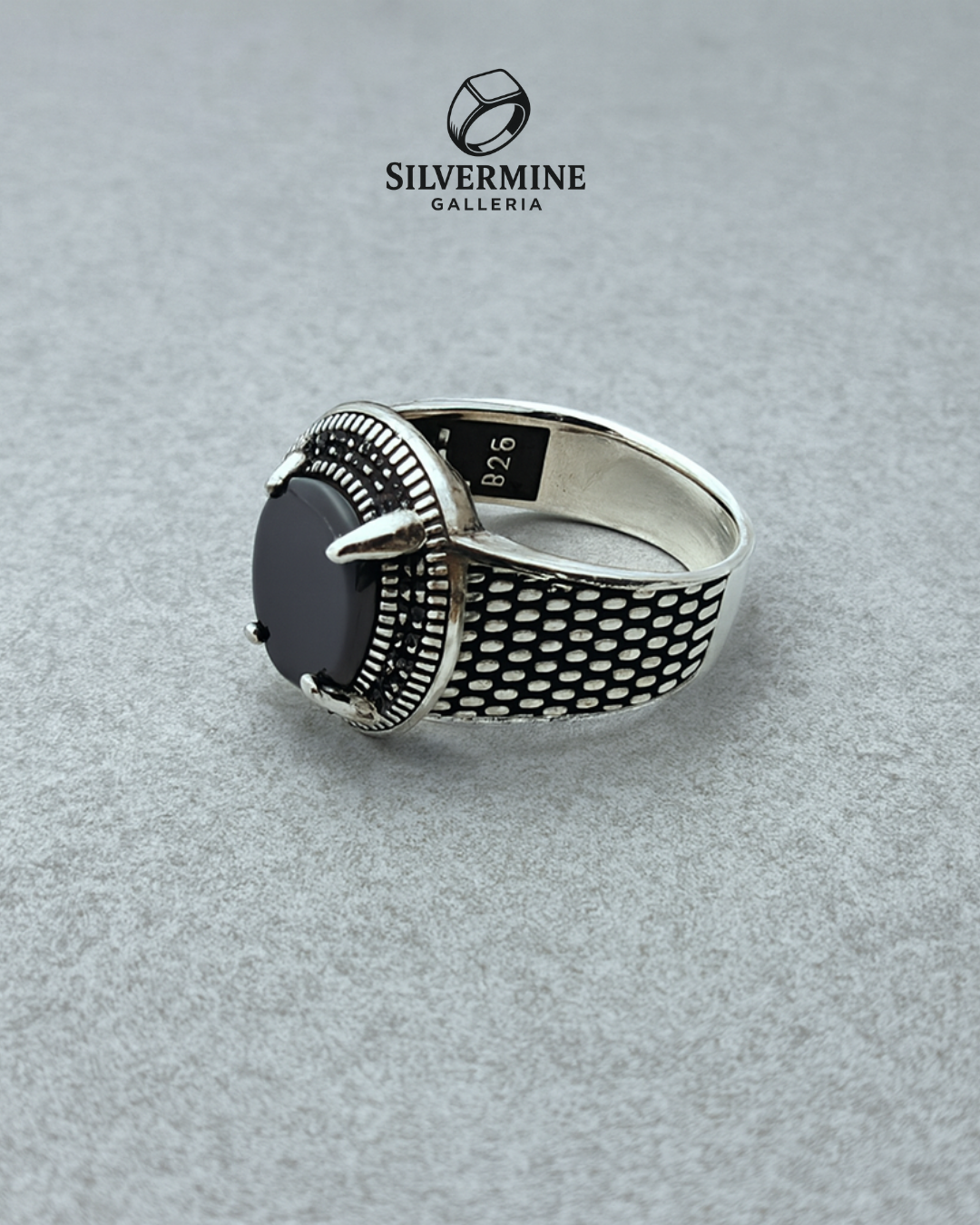 Sterling Silver Turkish Signet Ring (Pure Chandi 925)