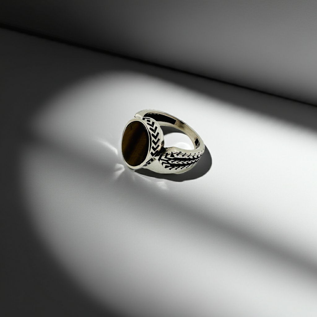 Ottoman Crescent Sword Ring (Pure Chandi 925)