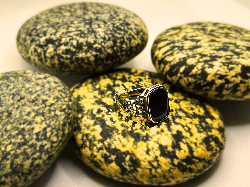 Ottoman Agate Silver Ring (Pure Chandi 925)