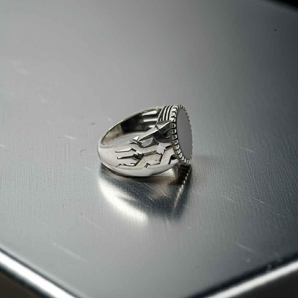 Anatolian Onyx Silver Ring (Pure Chandi 925)