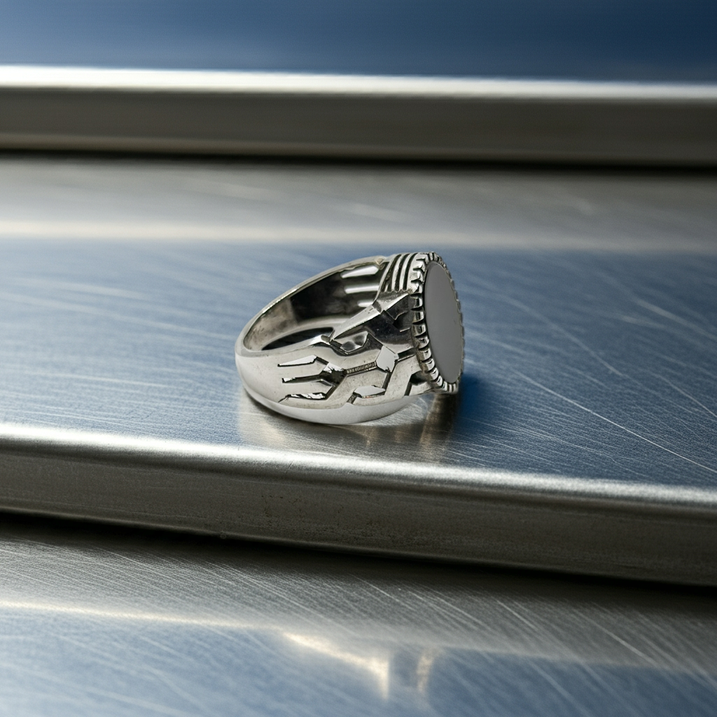 Anatolian Onyx Silver Ring (Pure Chandi 925)