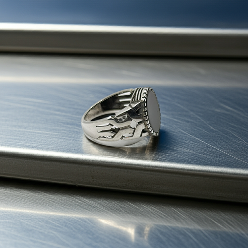 Anatolian Onyx Silver Ring (Pure Chandi 925)