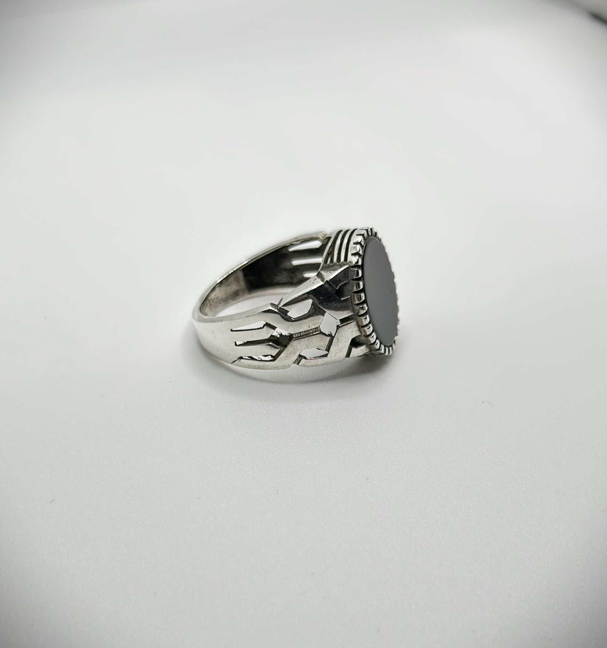 Anatolian Onyx Silver Ring (Pure Chandi 925)