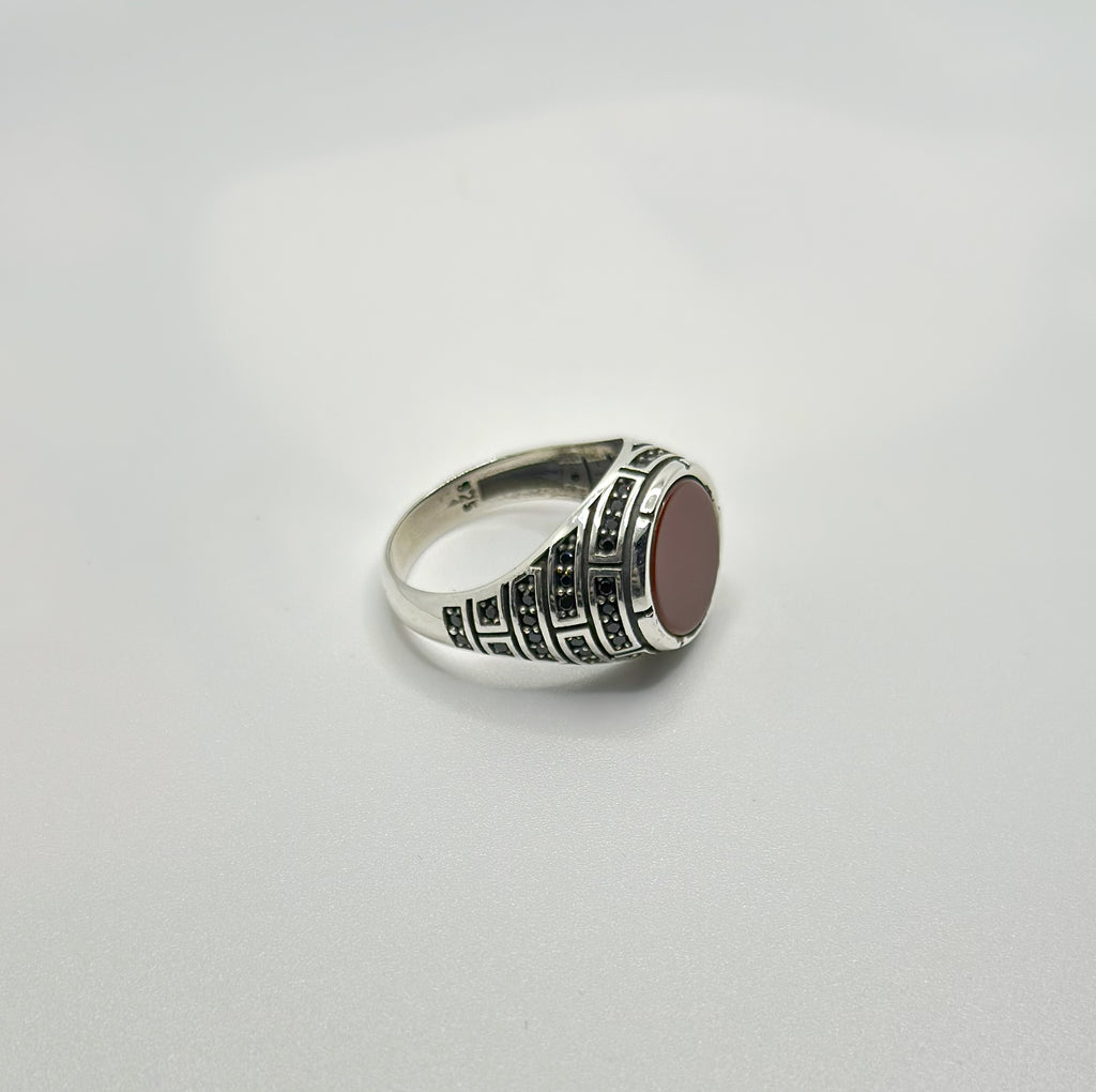 Turkish Carnelian Silver Ring (Pure Chandi 925)