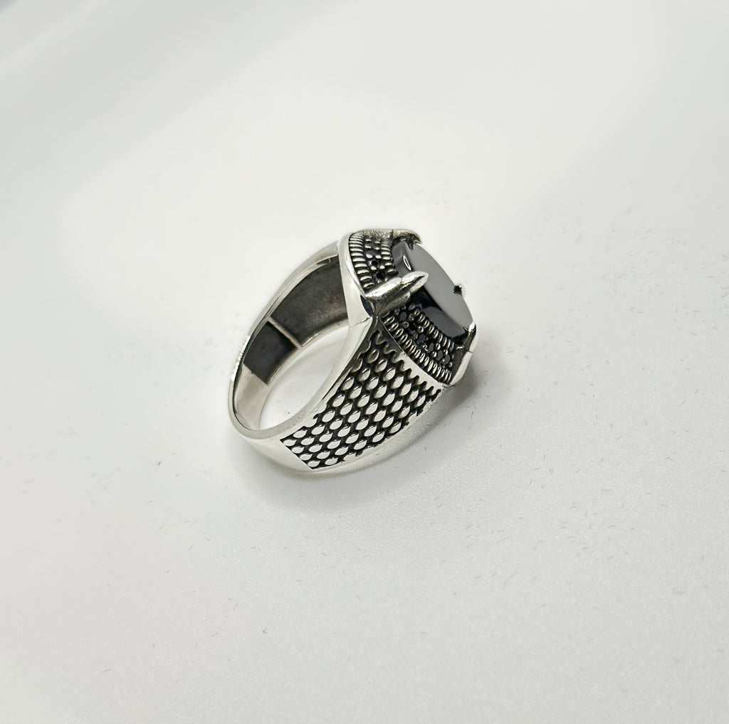 Sterling Silver Turkish Signet Ring (Pure Chandi 925)