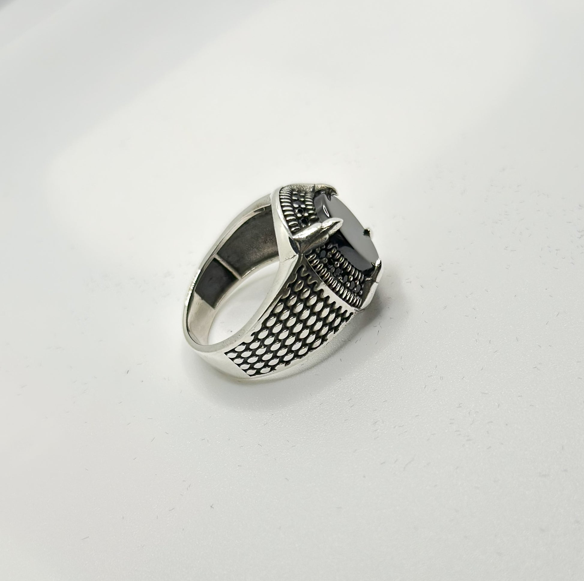 Sterling Silver Turkish Signet Ring (Pure Chandi 925)