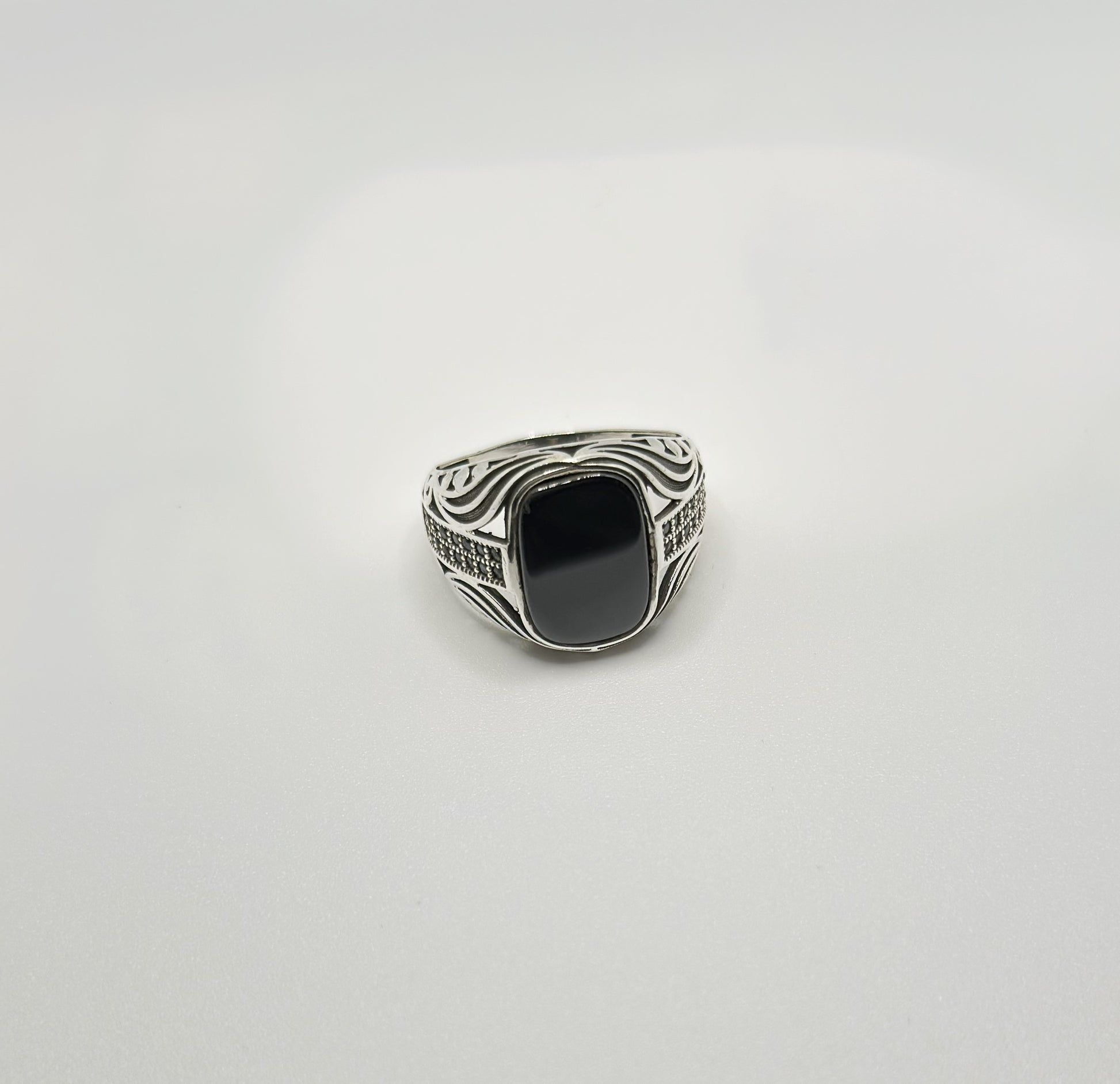 Turkish Onyx Ring (Pure Chandi 925)
