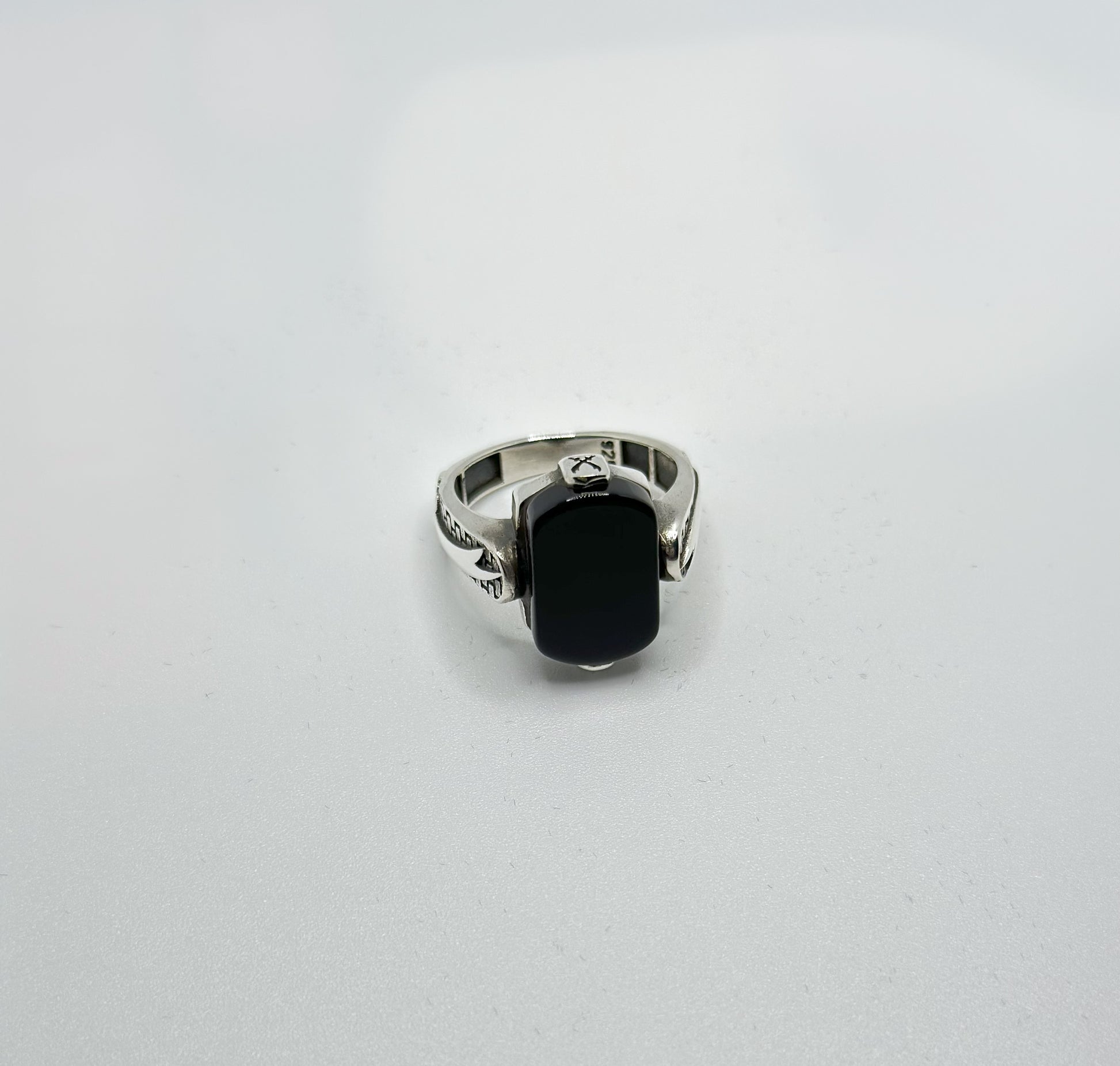 Turkish Signet Ring with Black Onyx (Pure Chandi 925)