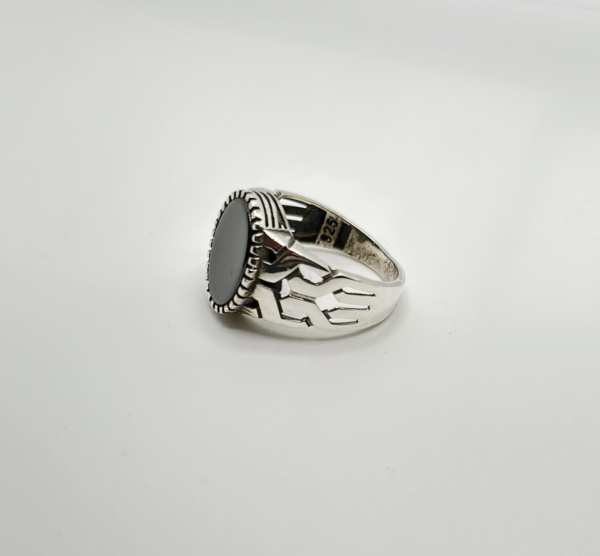Anatolian Onyx Silver Ring (Pure Chandi 925)