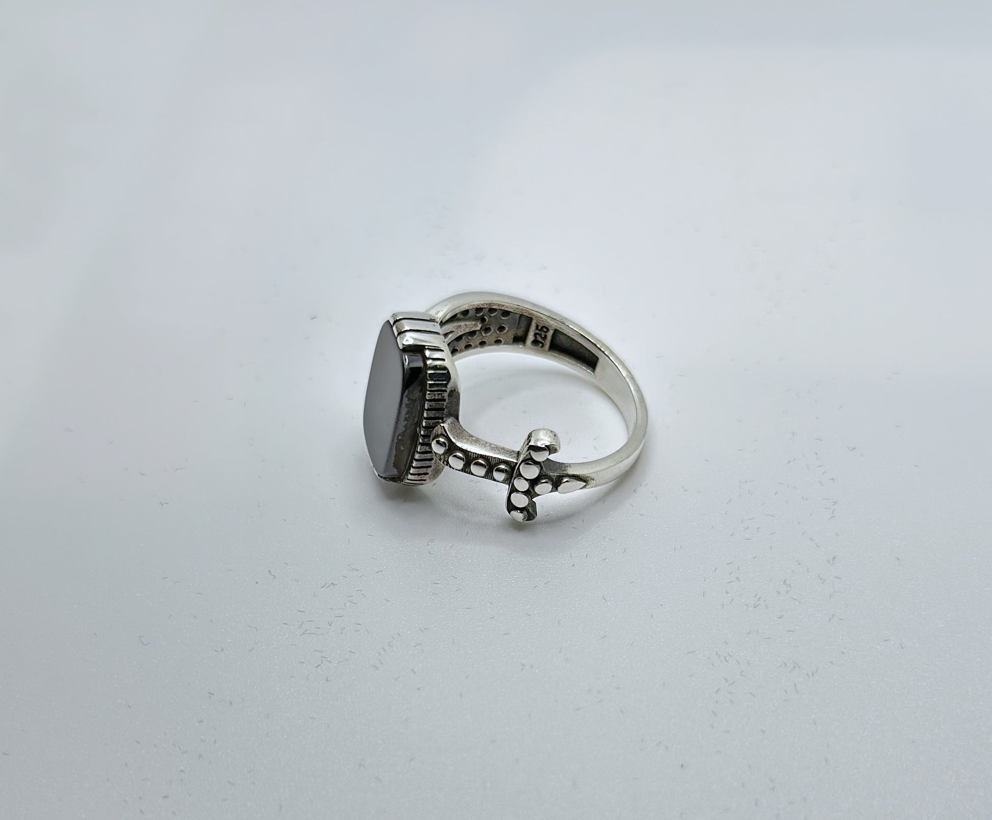 Turkish Warrior's Stone Ring (Pure Chandi 925)