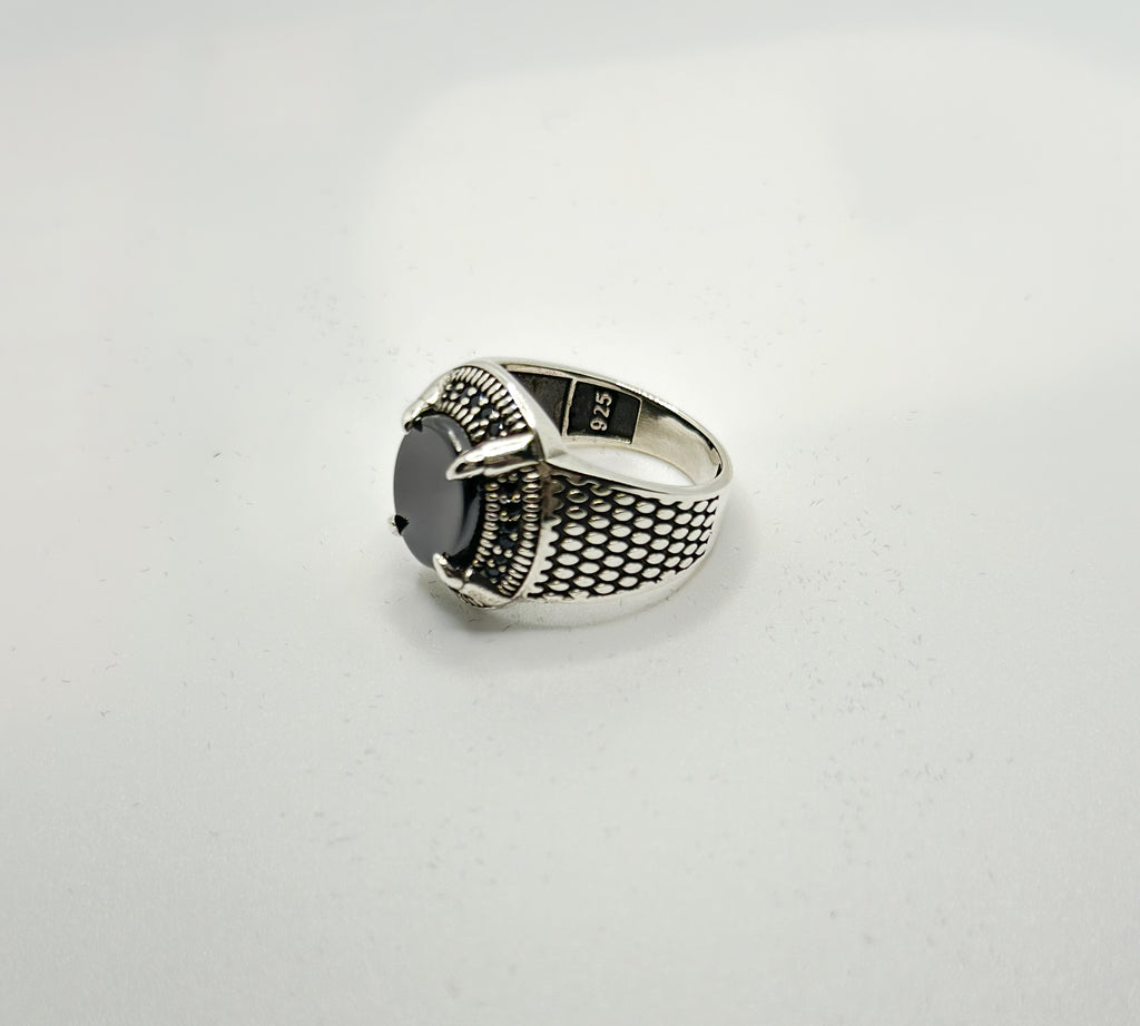 Sterling Silver Turkish Signet Ring (Pure Chandi 925)