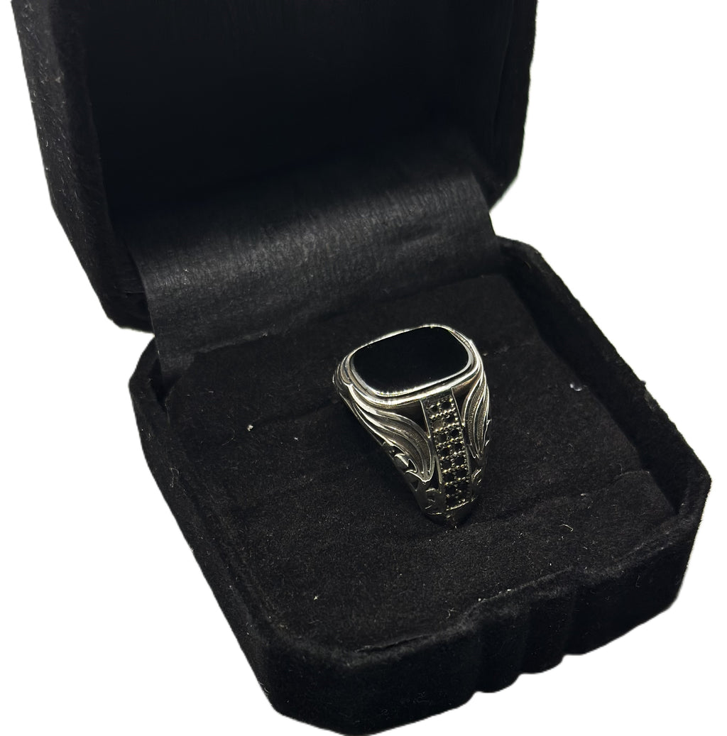 Turkish Onyx Ring (Pure Chandi 925)