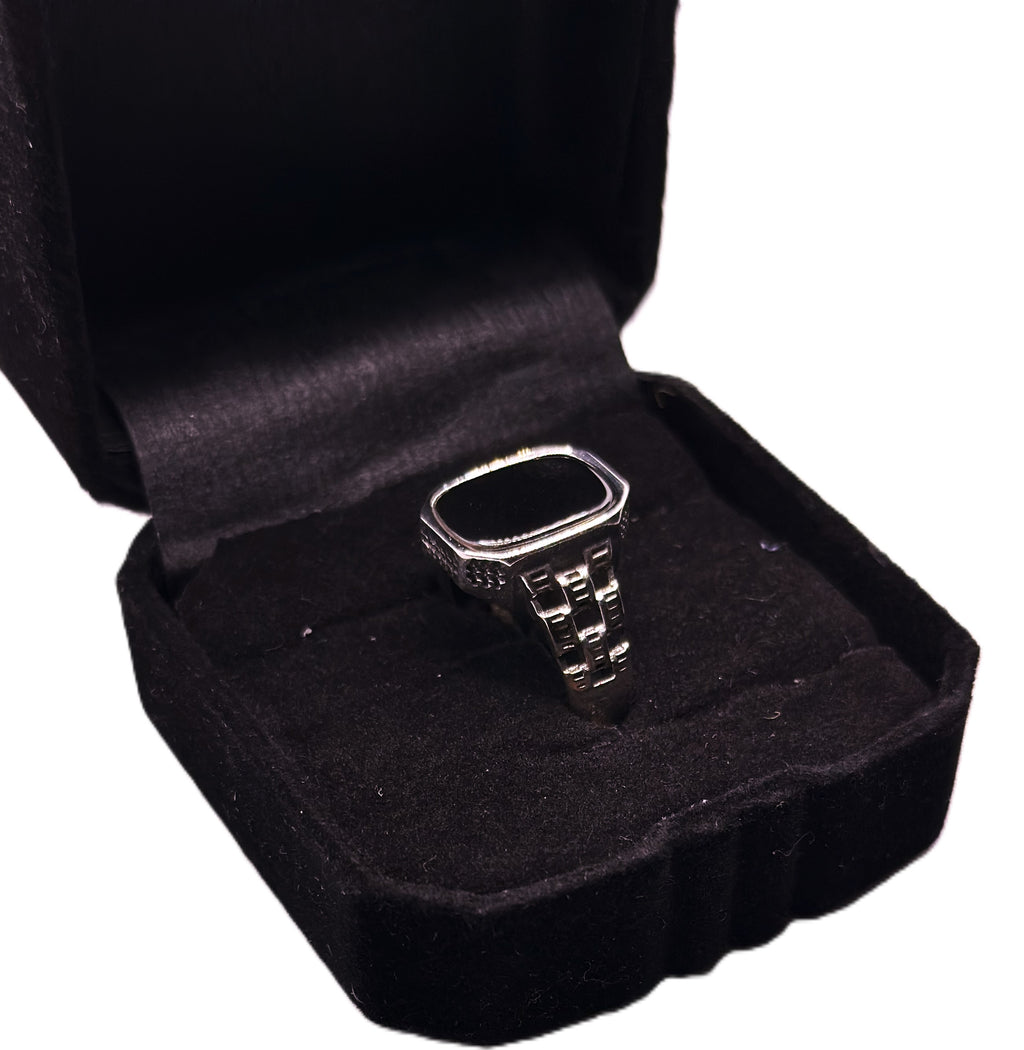 Ottoman Agate Silver Ring (Pure Chandi 925)