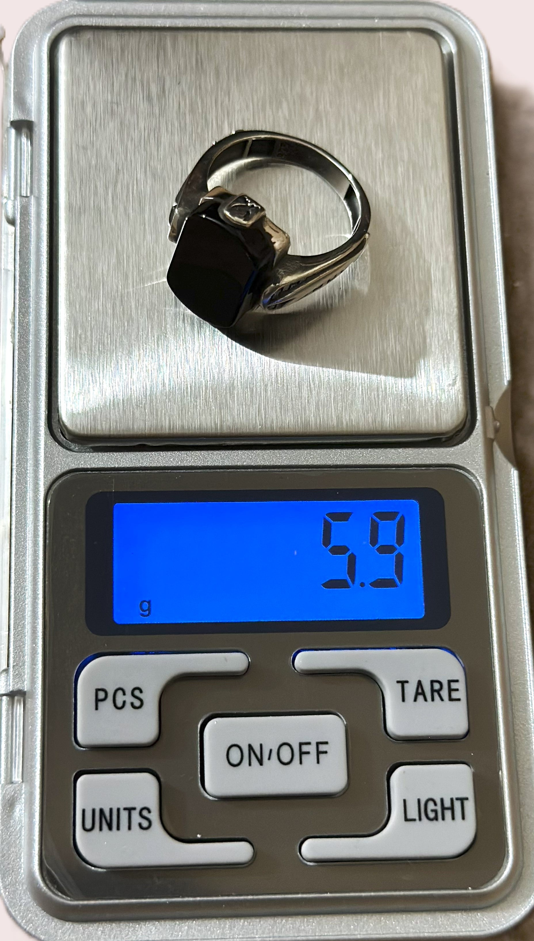 Turkish Signet Ring with Black Onyx (Pure Chandi 925)