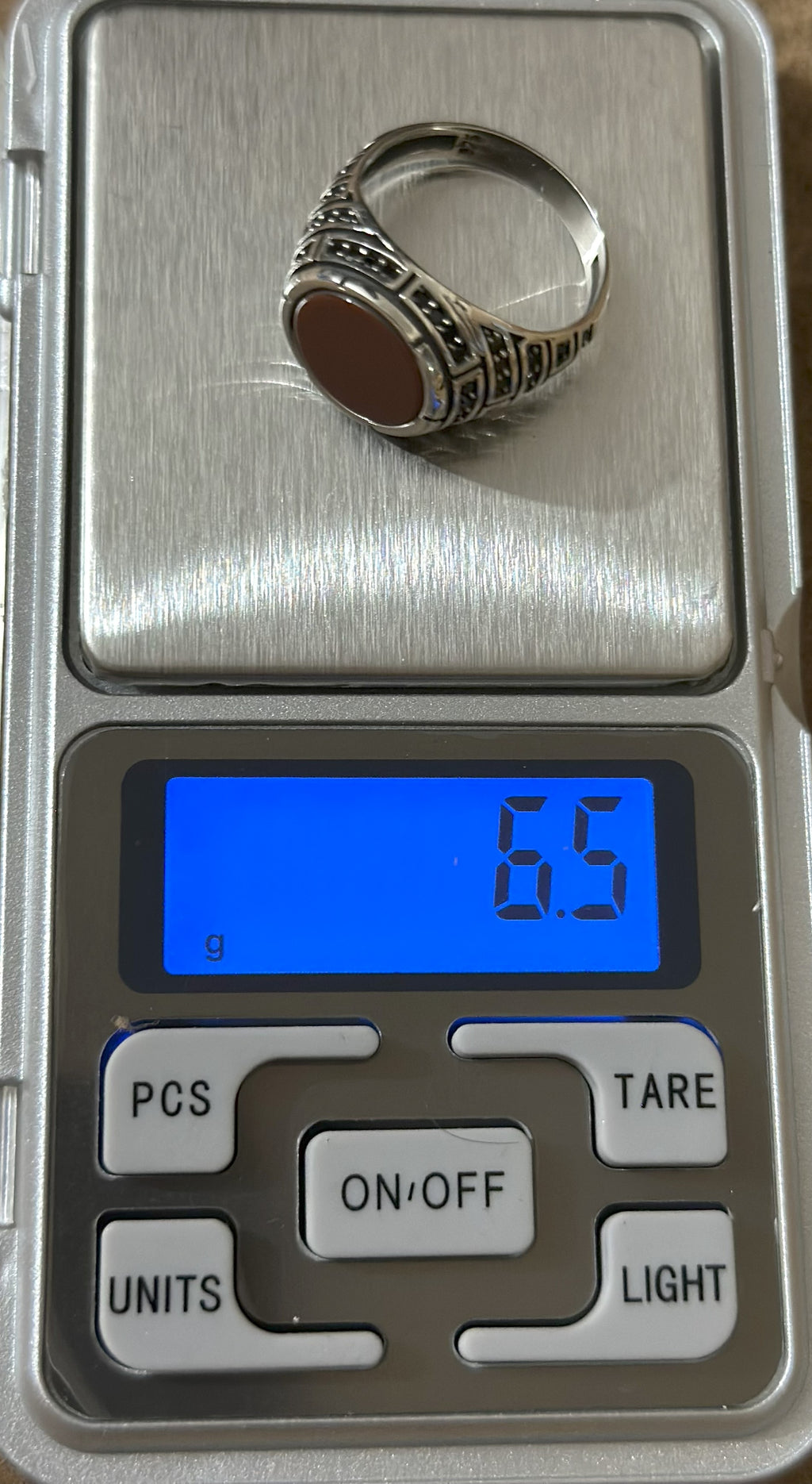 Turkish Carnelian Silver Ring (Pure Chandi 925)