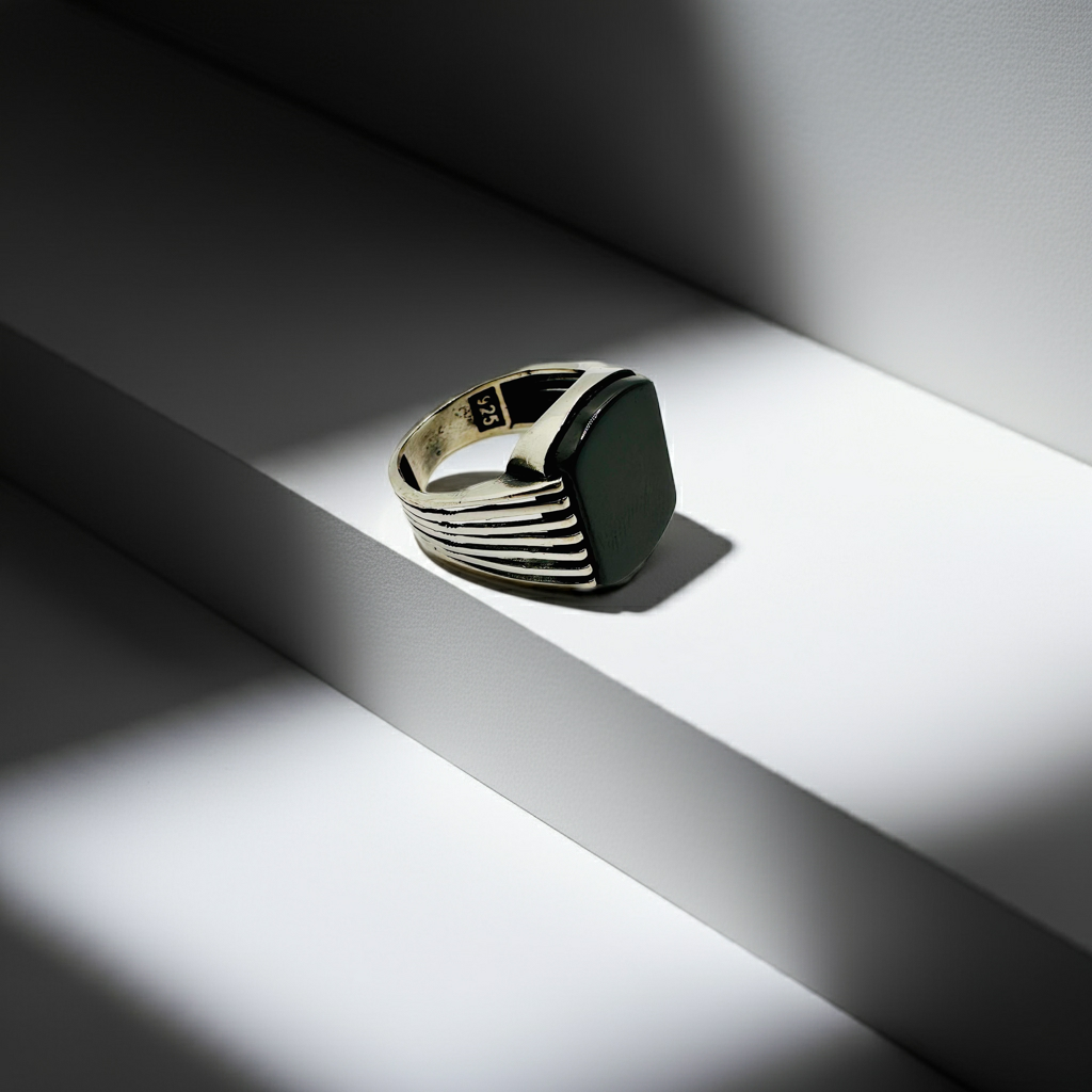 Ottoman Star & Crescent Ring (Pure Chandi 925)