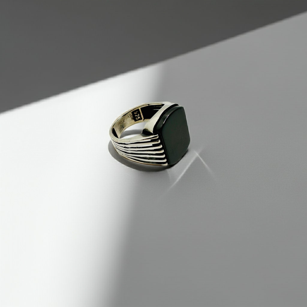 Ottoman Star & Crescent Ring (Pure Chandi 925)