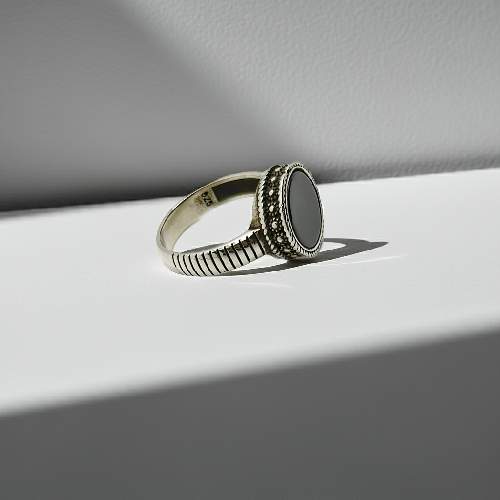 Turkish Akik Silver Ring (Pure Chandi 925)
